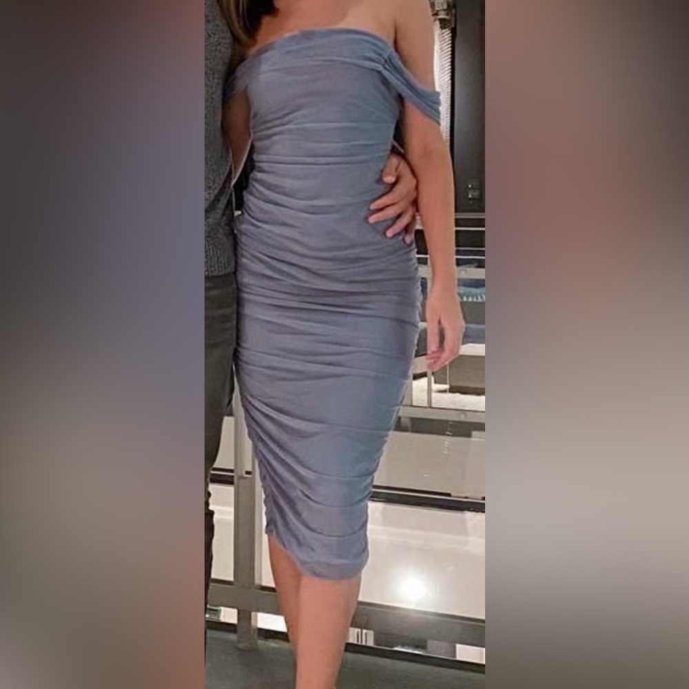 Missguided Lavender Mesh Dress